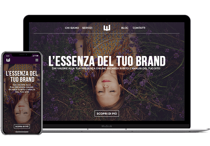 Risultato di un sito web responsive