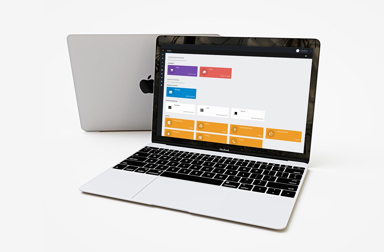 CMS custom per la gestione del sito Schenatti